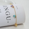 The colorful heart-shaped gold bracelet is adjustable and versatile for giving as a gift Application Scenario